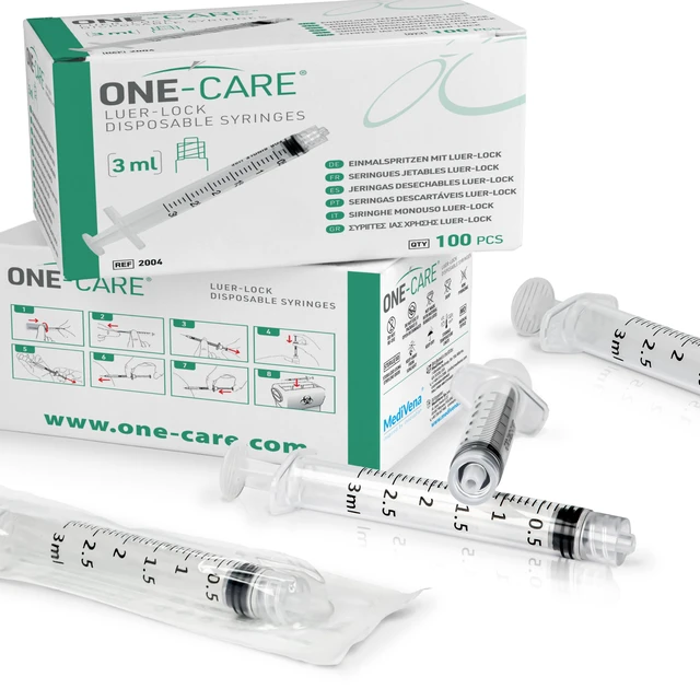 Alt view image 5 of 7 - Luer-Lock Syringe, 3 mL, 100 Count, Blister-Packed Secure Luer-Lock Tip, Precise Dosing Graduation, High-Transparency Barrel, Smooth Plunger Action