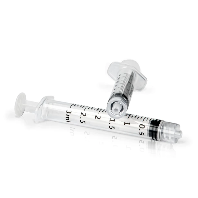 Alt view image 6 of 7 - Luer-Lock Syringe, 3 mL, 100 Count, Blister-Packed Secure Luer-Lock Tip, Precise Dosing Graduation, High-Transparency Barrel, Smooth Plunger Action