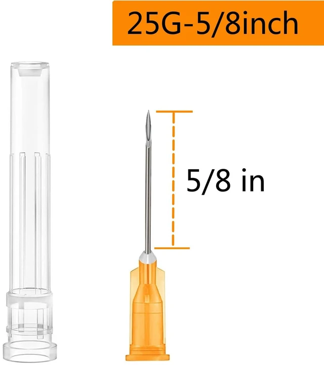 Alt view image 3 of 5 - 100 Pack 1ml 25 Gauge 5/8 Inch, for Scientific Labs, Industrial Dispensing and Liquid Measuring Supplies, Individually Sealed Packaging