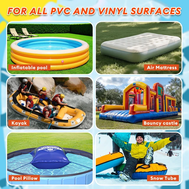 Alt view image 6 of 7 - Vinyl Cement, High-Strength Waterproof Pool Liner Repair Kit, 7.6 oz Clear Adhesive for Pool Liners, Inflatables, Air Mattresses, Tents, Tarps, Kayaks and Other PVC and Vinyl Repairs