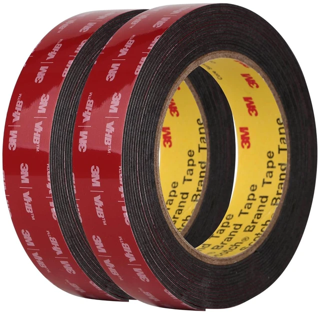Main image of 3M 5925 Double Sided Mounting Tape, 2 Pack 1 in Foam Tape High Bond 0.025 in Foam Tape, Waterproof Double Sided Adhesive for Decor, Frames, Logos, Trim, Fastener Replacement