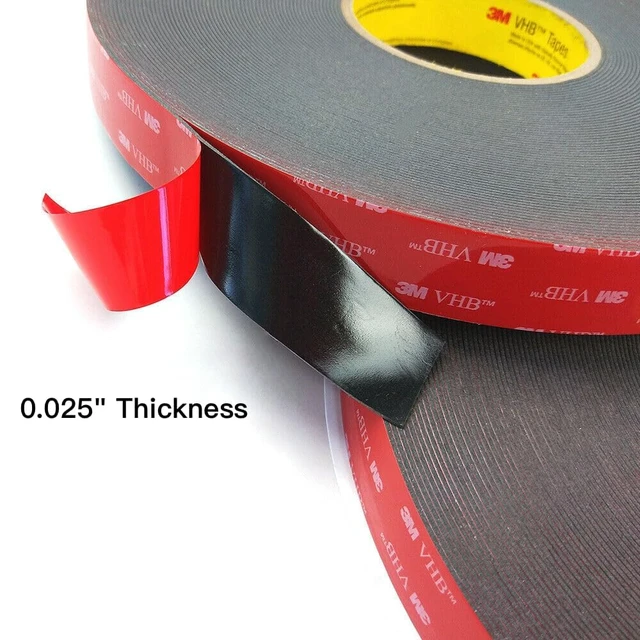 Alt view image 4 of 7 - 3M 5925 Double Sided Mounting Tape, 2 Pack 1 in Foam Tape High Bond 0.025 in Foam Tape, Waterproof Double Sided Adhesive for Decor, Frames, Logos, Trim, Fastener Replacement