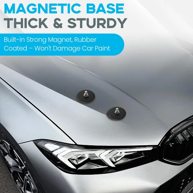 Alt view image 7 of 7 - 12PCS Strong Rubber Coated Mounting Magnets with M6 Threaded,65LBS Anti-Scratch Mounting Magnet Magnetic Non-Slip Strong Magnet for Lighting Bar, Additional Mirrors and Camera