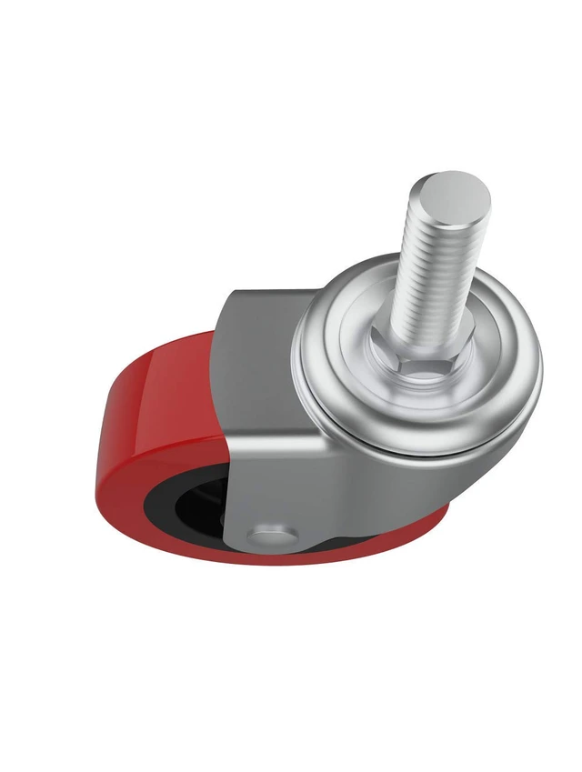 Alt view image 5 of 7 - 12 Pack Creeper Wheels 2.5 Inch Heavy Duty Swivel Caster Wheel Creeper Service Cart Stool Post Mount, M10 (Around 3/8") x 1" Metric Threaded Stem Casters Wheels Replacement