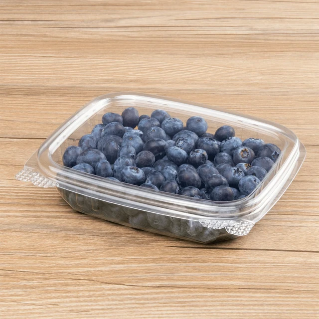 Alt view image 3 of 7 - [8oz -200 ct Small Clamshell Containers with Lids, For Berries, Fruits, Nuts, and Home Meal Prep - Clear Plastic Food Containers, Take Out Containers