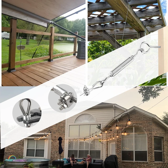 Alt view image 6 of 7 - 165FT Steel Cable Kit | M5 Turnbuckle & 1/8" Stainless Steel Wire Rope