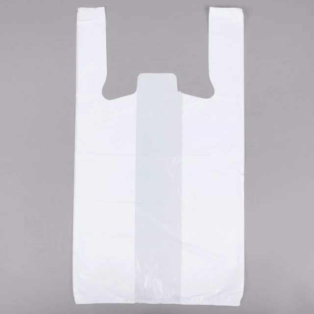 Alt view image 2 of 4 - Carry-Out Plastic Bag-White Plain T-Shirt Bag 11.5"x6.5"x21.5" 15Mic (White, 1000/Case)