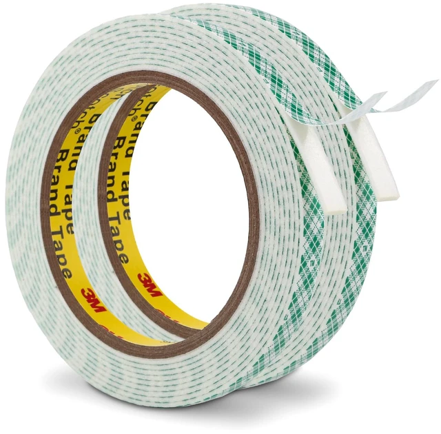 Main image of 3M Double Sided Foam Tape 0.39" x 10Ft 2 Pack White Double Coated Urethane Adhesion Polyurethane Tape for Bonding Attaching Mounting Interior Signage Nameplates DIY Card