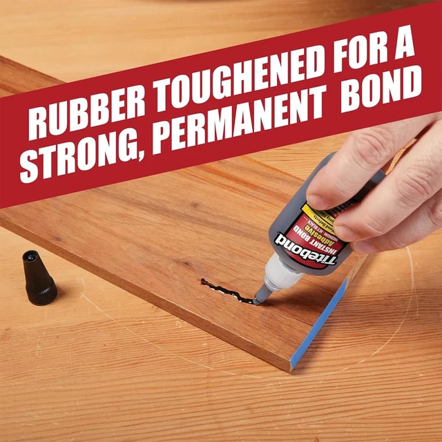 Alt view image 4 of 4 - Instant Bond Medium CA Super Glue Jet Black, Ethyl Cyanoacrylate Adhesive 2 Oz. 8211