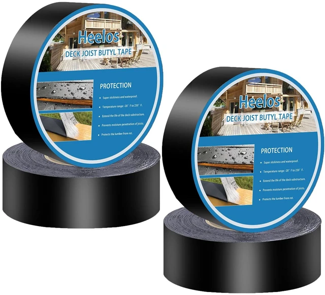 Main image of Deck Joist Tape 2''×50',4 Pack Weather-Resistant Joist Tape for Decking,Waterproof Seal Antiseptic Butyl Decking Tape,Self-Adhesive Flashing JoistsTape for Wood Decks Beams Roof