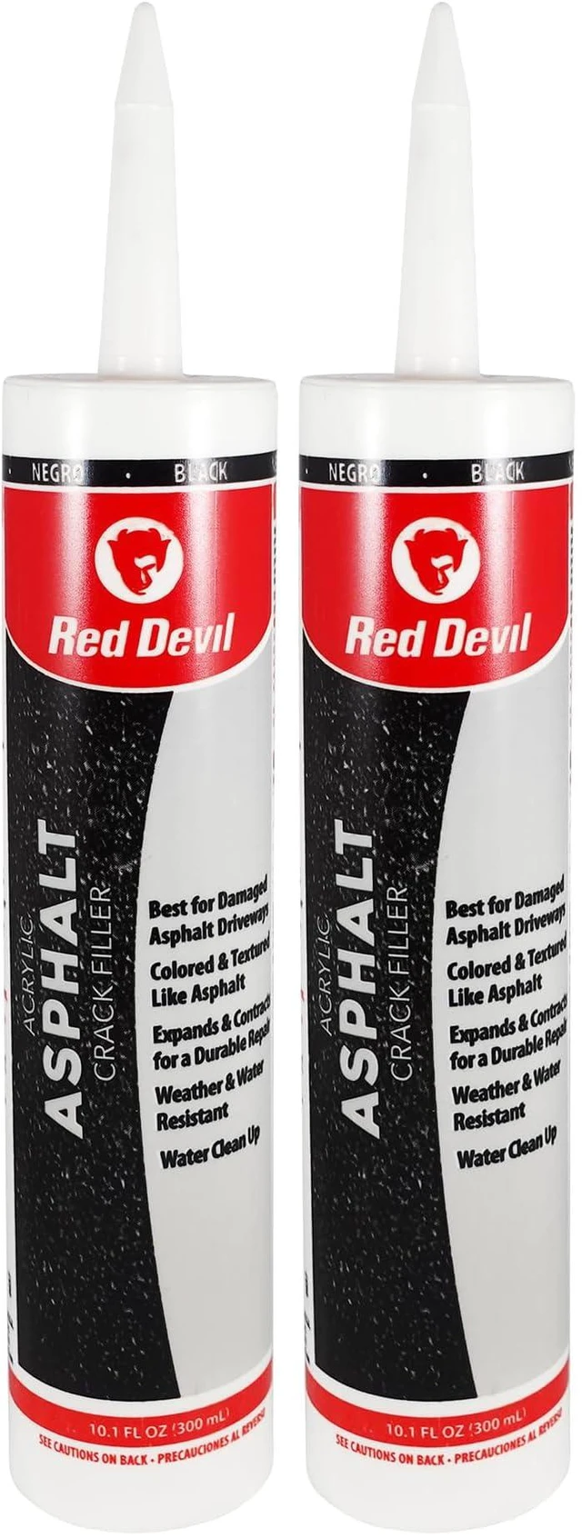 Main image of 0637 Asphalt Crack Filler Sealant Black Acrylic Driveway Sealer for Cracks & Joints, Forms a Water-Resistant Seal, 10.1 fl oz, Pack of 2, Made in USA