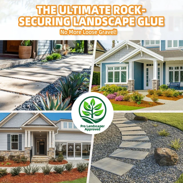 Alt view image 6 of 7 - Rock Glue for Landscaping with Sprayer 54oz, Ready-to-Use Mulch & Gravel Binder, Fast-Dry No Dilution, Weather-Resistant Spray Rock Glue for Garden Beds, Pea Gravel & Small Stone