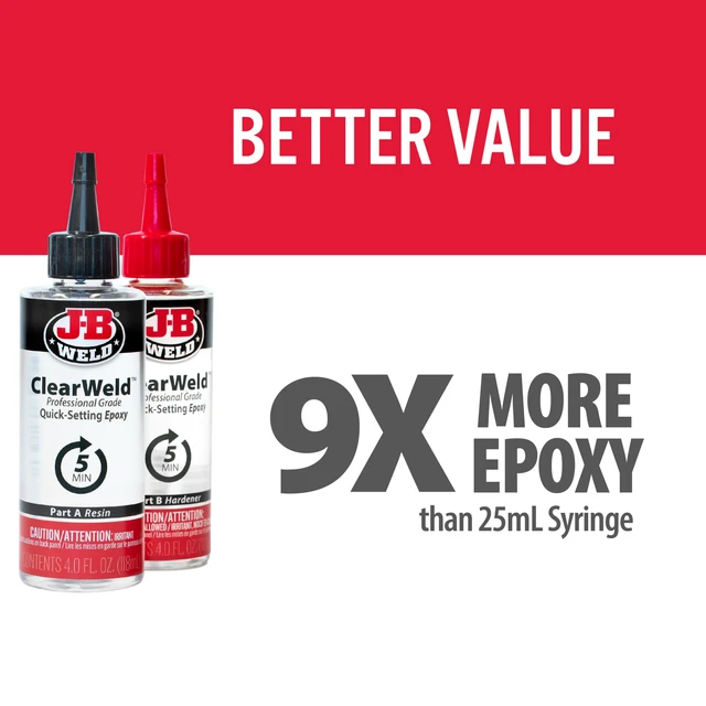 Alt view image 4 of 7 - Pro Size ClearWeld 5 Minute Set Epoxy