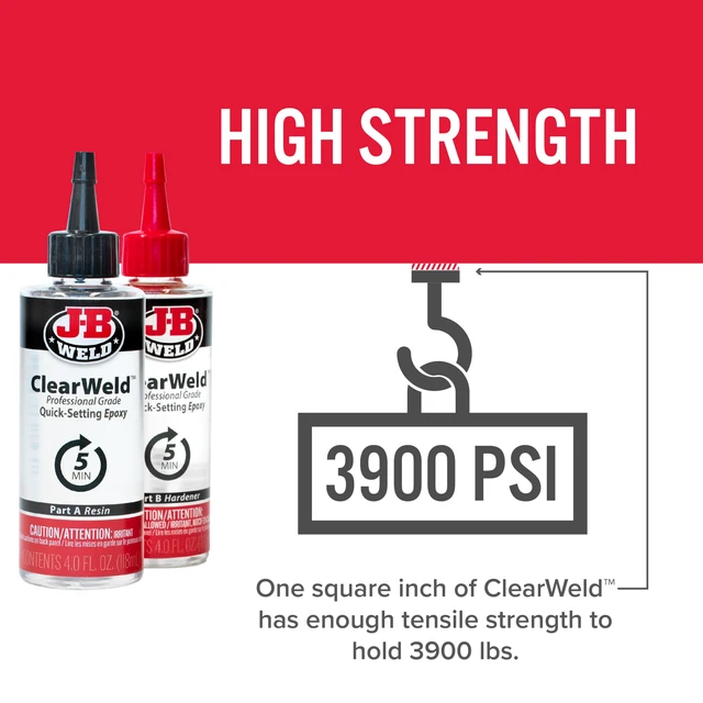 Alt view image 6 of 7 - Pro Size ClearWeld 5 Minute Set Epoxy