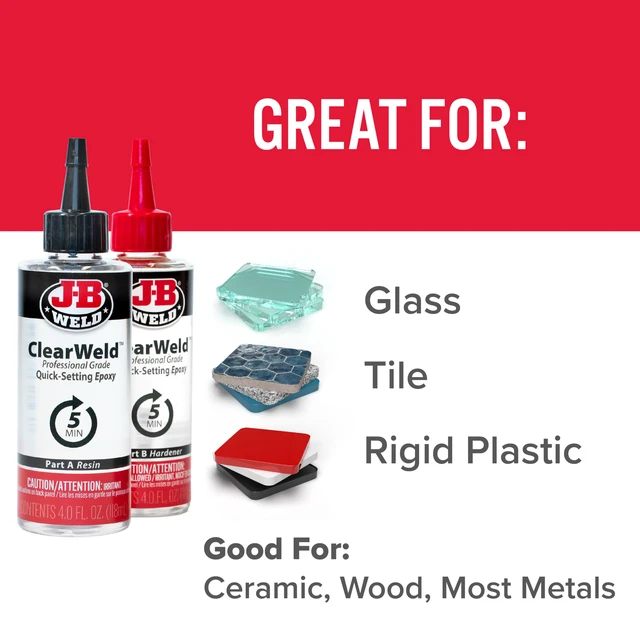 Alt view image 7 of 7 - Pro Size ClearWeld 5 Minute Set Epoxy