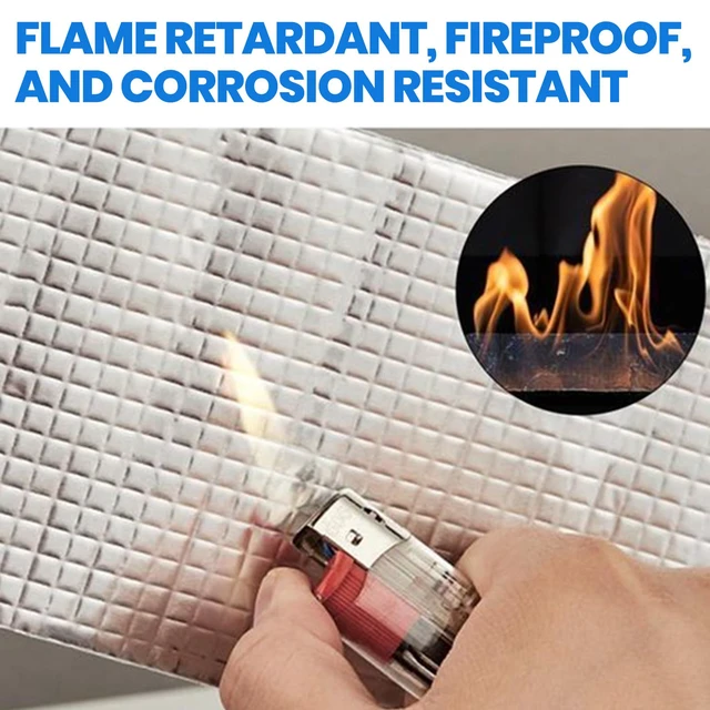 Alt view image 5 of 7 - Butyl Tape Waterproof Tape, 8in x 16ft, Aluminum Foil Tape Butyl Sealant tape for RV Repair,Window,Boat and Pipe Sealing,Glass&EDPM Rubber Roof Patching(Model:RA100-1,Glue Color:White)
