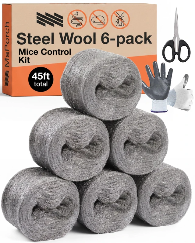 Main image of 6-Pack Steel Wool Mouse Protection Bulk Kit