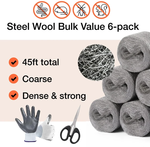 Alt view image 2 of 7 - 6-Pack Steel Wool Mouse Protection Bulk Kit