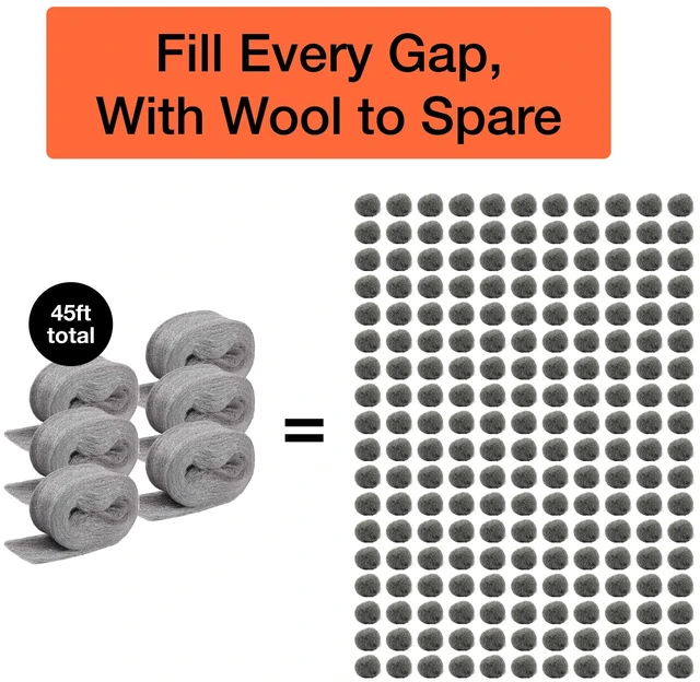 Alt view image 3 of 7 - 6-Pack Steel Wool Mouse Protection Bulk Kit