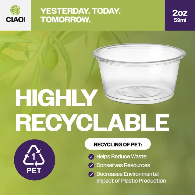 Alt view image 3 of 7 - 2OZ PP Clear Portion Cup, Lids Sold Separately (Case of 2,500)