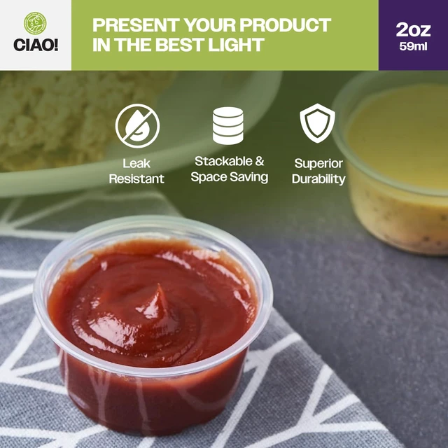 Alt view image 6 of 7 - 2OZ PP Clear Portion Cup, Lids Sold Separately (Case of 2,500)