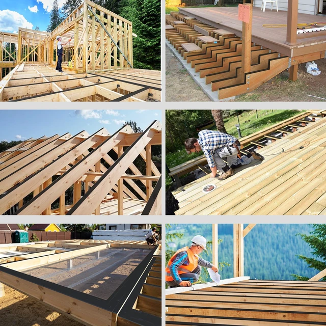 Alt view image 7 of 7 - 1 5/8" x 50' Deck Joist Tape,Waterproof Antiseptic Butyl Tape,Seal Anti-Corrosion Butyl Joist Tape, Weather Resistance Self-Adhesive Flashing Joist Tape for Decking Joists Wood Decks Beams8 Rolls