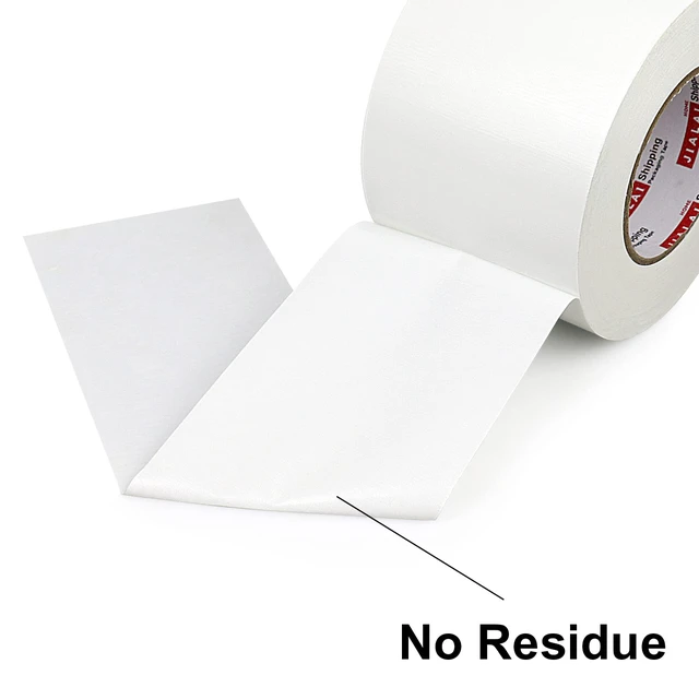 Alt view image 7 of 7 - Wide Duct Tape, Industrial Grade 30Yards (90 ft) Wide Tape 4in Duct, 9 Mil Heavy-Duty, Waterproof, Strong, Flexible, No Residue, for Crafts & Home Improvement (White, 4'' x 90ft)
