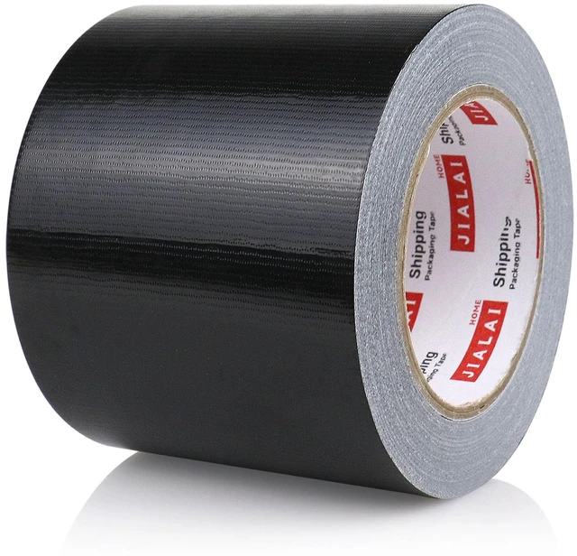Main image of Wide Duct Tape, Industrial Grade 30Yards (90 ft) 4 Inch Black Tape, 9 Mil Heavy-Duty, Waterproof, Strong, Flexible, No Residue, for Crafts & Home Improvement (Black, 4'' x 90ft)