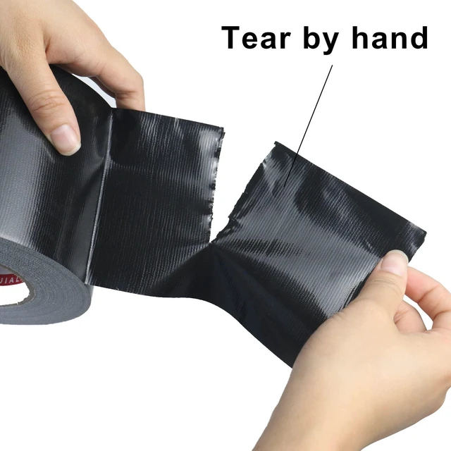 Alt view image 4 of 7 - Wide Duct Tape, Industrial Grade 30Yards (90 ft) 4 Inch Black Tape, 9 Mil Heavy-Duty, Waterproof, Strong, Flexible, No Residue, for Crafts & Home Improvement (Black, 4'' x 90ft)