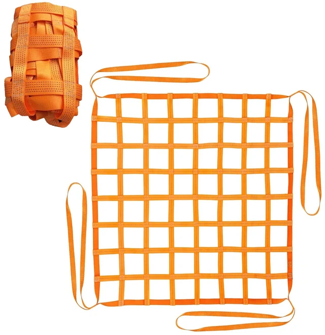 Main image of 4.93' x 4.93'ft Cargo Lifting Nets, Safety Lifting Net Straps, Flat Nylon Sling Hoisting Net, Loading and Unloading Heavy Objects for Construction Rigging Moving Towing Hoisting Work Gear