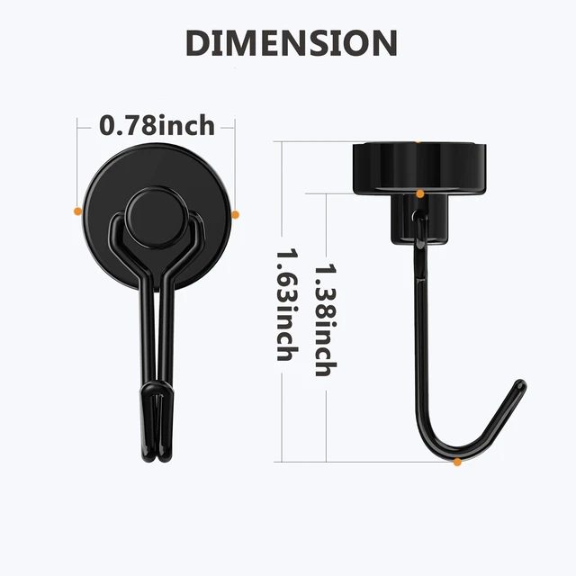 Alt view image 5 of 7 - Magnetic Hooks, Neodymium Magnets Hook Heavy Duty 30LBS with Rust Proof for Fridge, Refrigerator, Oven, Grill, BBQ, Key, Tools Holder, Utensil, Kitchen, Outdoor, Magnet for Hanging Wreaths
