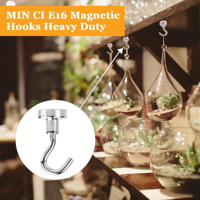 Alt view image 6 of 7 - 68Pack Super Strong Magnetic Hooks, 25lbs Heavy Duty Magnetic Hook for Hanging, Rare Earth Neodymium Magnet Hooks, for Cruise Ship Camping Grill Kitchen Fridge Garage Wall
