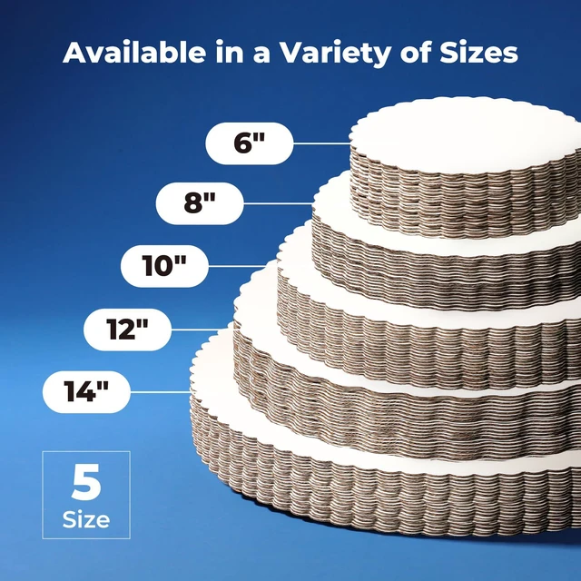 Alt view image 4 of 7 - 20 Pack 12 Inch Round White Cake Boards, Disposable Pizza Circles, Pan Base Stand for Desserts and Pastries, Greaseproof Cardboard Rounds for DIY, Birthday