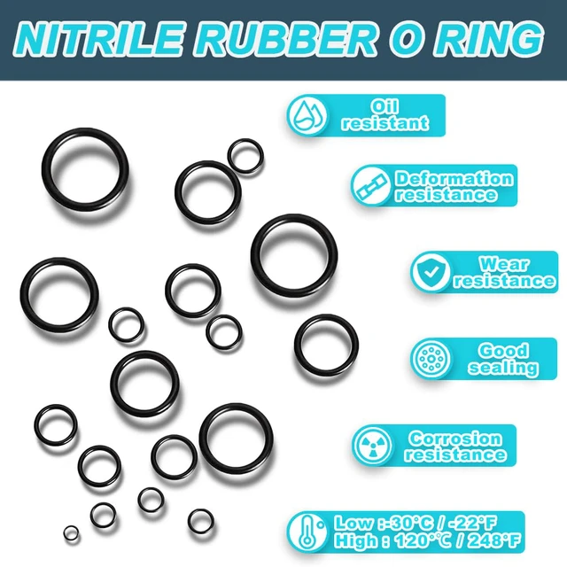 Alt view image 7 of 7 - 1200 Pcs 24 Size Universal Rubber O-Ring Assortment Kit with 4-Piece Precision Pick and Hook Set for Auto Vehicle Faucet Plumbing Pressure Washer Air or Gas Sealing Repair OD:6mm-28mm O Ring