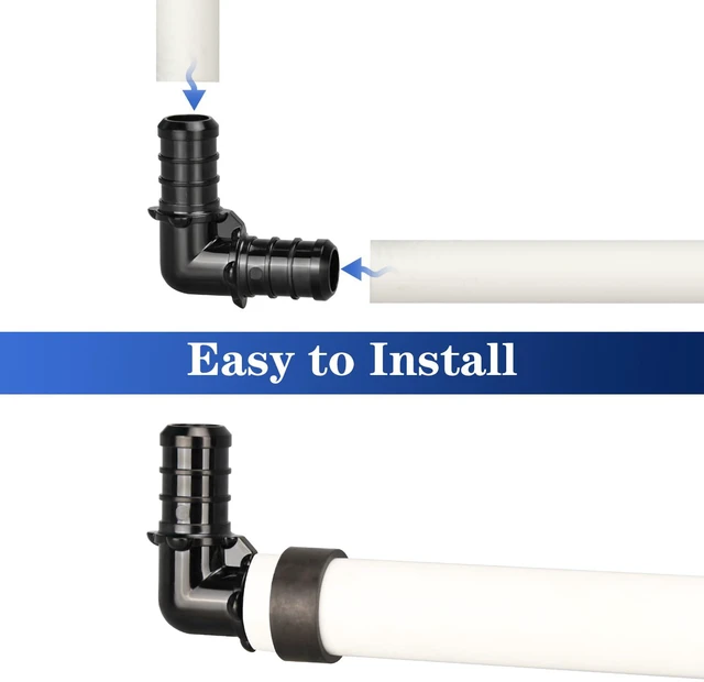Alt view image 5 of 7 - 100pcs 1/2" Poly PPSU Barb Crimp PEX Elbow Fittings, No Lead for PEX Pipe