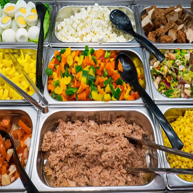 Alt view image 5 of 6 - 6 Pack Stainless 1/9 Size x 4 Inch Deep Steam Table Pans with Lids Designed for Serving and Food Prep at Buffets, Restaurants, Hotels, Parties, and Home Kitchens; Reusable and Stackable