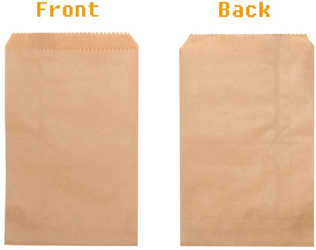 Alt view image 3 of 6 - 100-pack 6x8 Inches Natural Kraft Paper Bags for Bakery Cookies Treats Snacks Sandwiches Popcorn Small Gift bag
