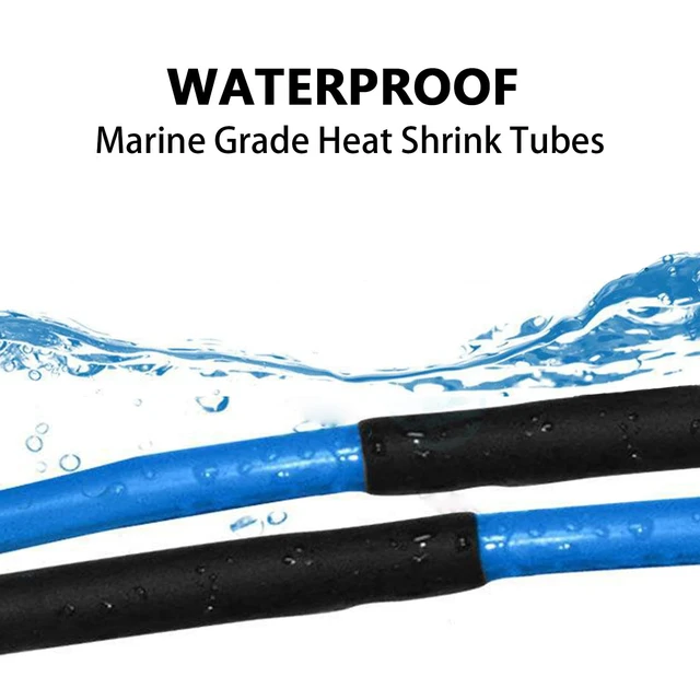 Alt view image 6 of 7 - 3:1 Marine Grade Dual Wall Heat Shrink Tubing Roll 3/4" 30ft Black Adhesive Lined, Waterproof Sealed, Industrial Heavy Duty, Flame Retardant, 3:1 Shrink Ratio, Dual Wall Insulation