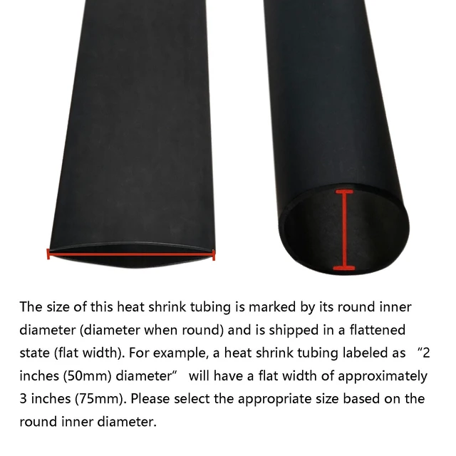Alt view image 7 of 7 - 3:1 Marine Grade Dual Wall Heat Shrink Tubing Roll 1-1/4" 30ft Black