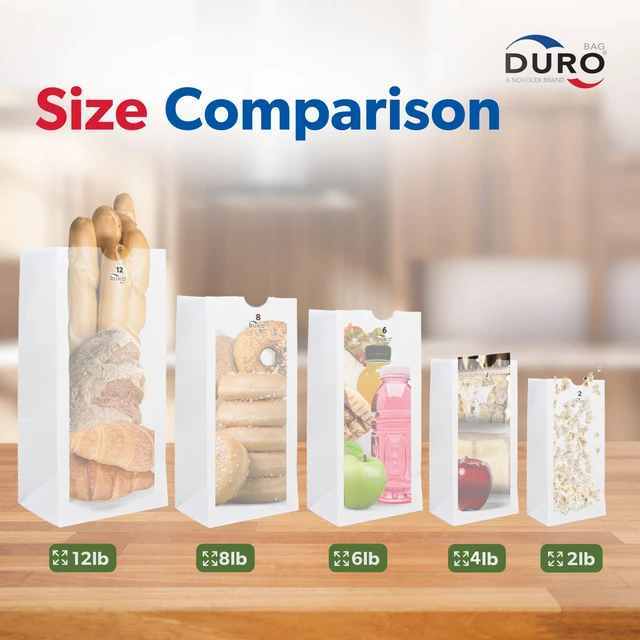 Alt view image 7 of 7 - 51004 4# White Paper Lunch Bags, 5 x 3.12 x 9.75 in, 500 Ct Open-Top Design for Lunches, Sandwiches, Snacks, Candy, Cookies, Popcorn, Crafts, Retail Uses, Pharmacy Needs & Takeout