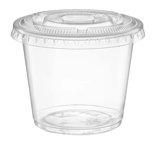 Alt view image 7 of 7 - 5 oz - Clear Diposable Plastic Portion Cups With Lids, Small Mini 100 Sets
