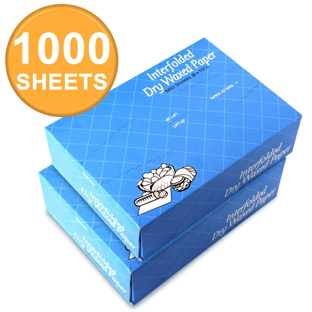 Alt view image 7 of 7 - 1000 Sheets 8 x 10.75 Dry Wax Paper Sheets for Food, Greaseproof Sandwich Wrapping, Interfolded Deli Wax Paper for Fries, Burgers, Food Basket, Made in USA