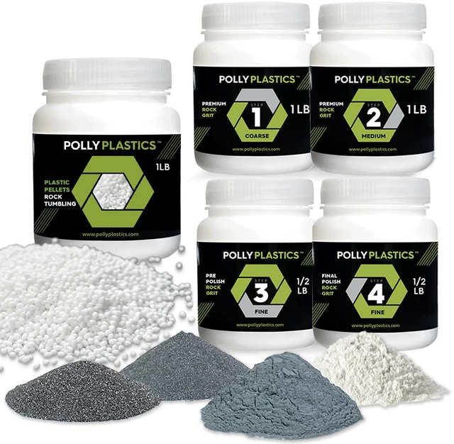 Main image of Rock Tumbler Tumbling Media Grit Kit & Plastic Filler Pellets