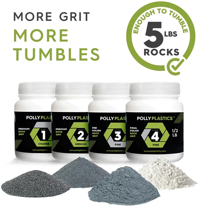 Alt view image 3 of 6 - Rock Tumbler Grit and Polish Refill & Ceramic Tumbling Filler Media - Silicone Carbide Polisher Grit - Rock Polish Supplies & Accessories