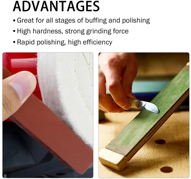 Alt view image 3 of 7 - Buffing Polishing Cutting Compounds 20 Oz.Kit-Green Fine/White Medium/Red Coarse,for Stainless Steel Aluminum Jewelry - 3 Pcs