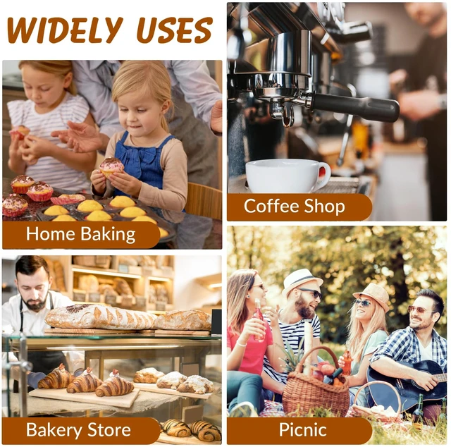 Alt view image 7 of 7 - 105 Pcs Bakery Bags with Window,Paper Cookie Packaging Bags 5.1x6.2x10.5 Inches Ties Lock for Breads, Popcorn, Candies,Treats, Snacks, Baked Goods Packaging