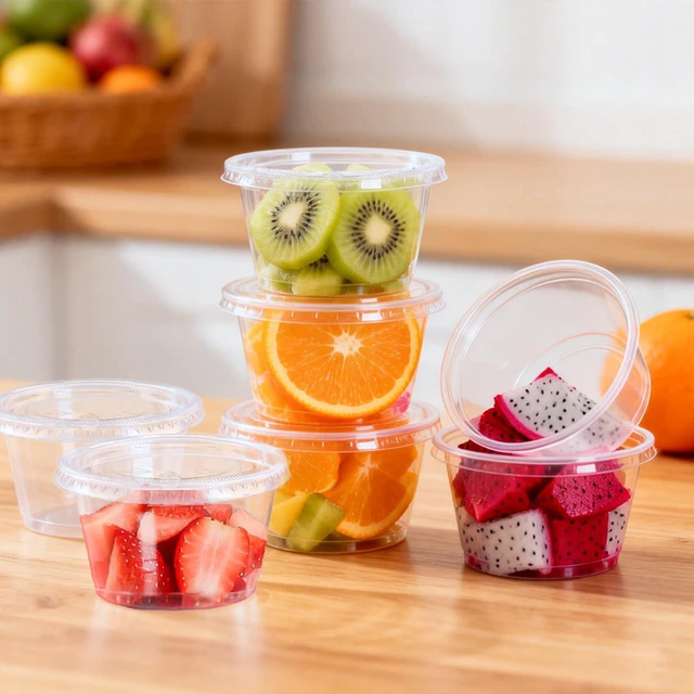 Alt view image 7 of 7 - 360 Sets 5.5 oz Plastic Jello Shot Cups with Lids, Small Portion Cup Clear Disposable Condiment Cups, Mini Sample Cups, Airtight Sauce Containers for Salad Dressing, Snacks, Souffle, Daily Use