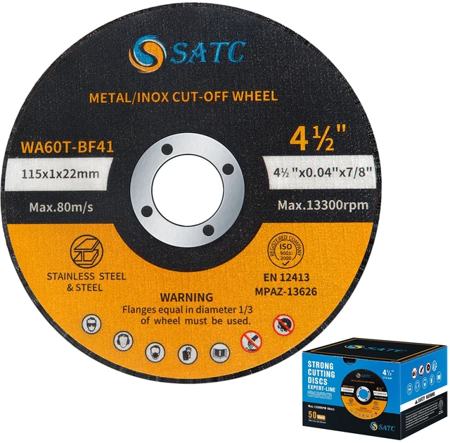 Main image of 4 1/2 Cut Off Wheel 50 PCS Cutting Wheels Angle Grinder Cutting Disc Ultra Thin Metal & Stainless Steel