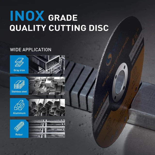 Alt view image 5 of 7 - 4 1/2 Cut Off Wheel 50 PCS Cutting Wheels Angle Grinder Cutting Disc Ultra Thin Metal & Stainless Steel