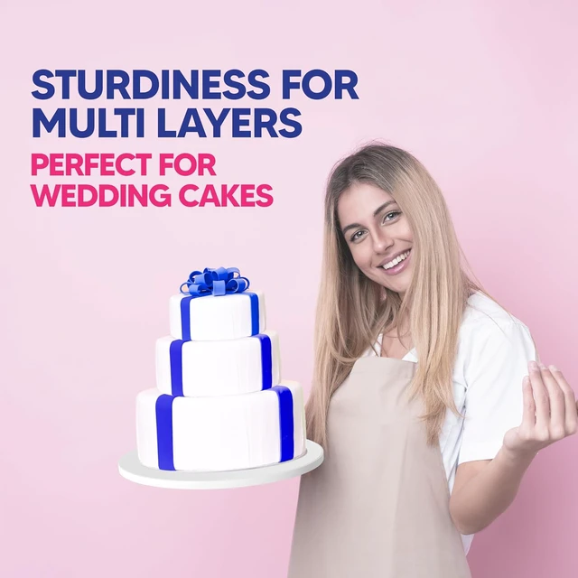 Alt view image 5 of 6 - Cake Drums Smooth-Edged 18 Inch Pack of 6 Sturdy Cake Boards 18 Inch Round - Bend Resistant Multi-Layered Cake Base for Minimalist Displays